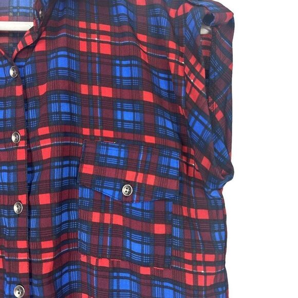 Poetry Plaid Shirt Dress Size Medium - Picture 5 of 6